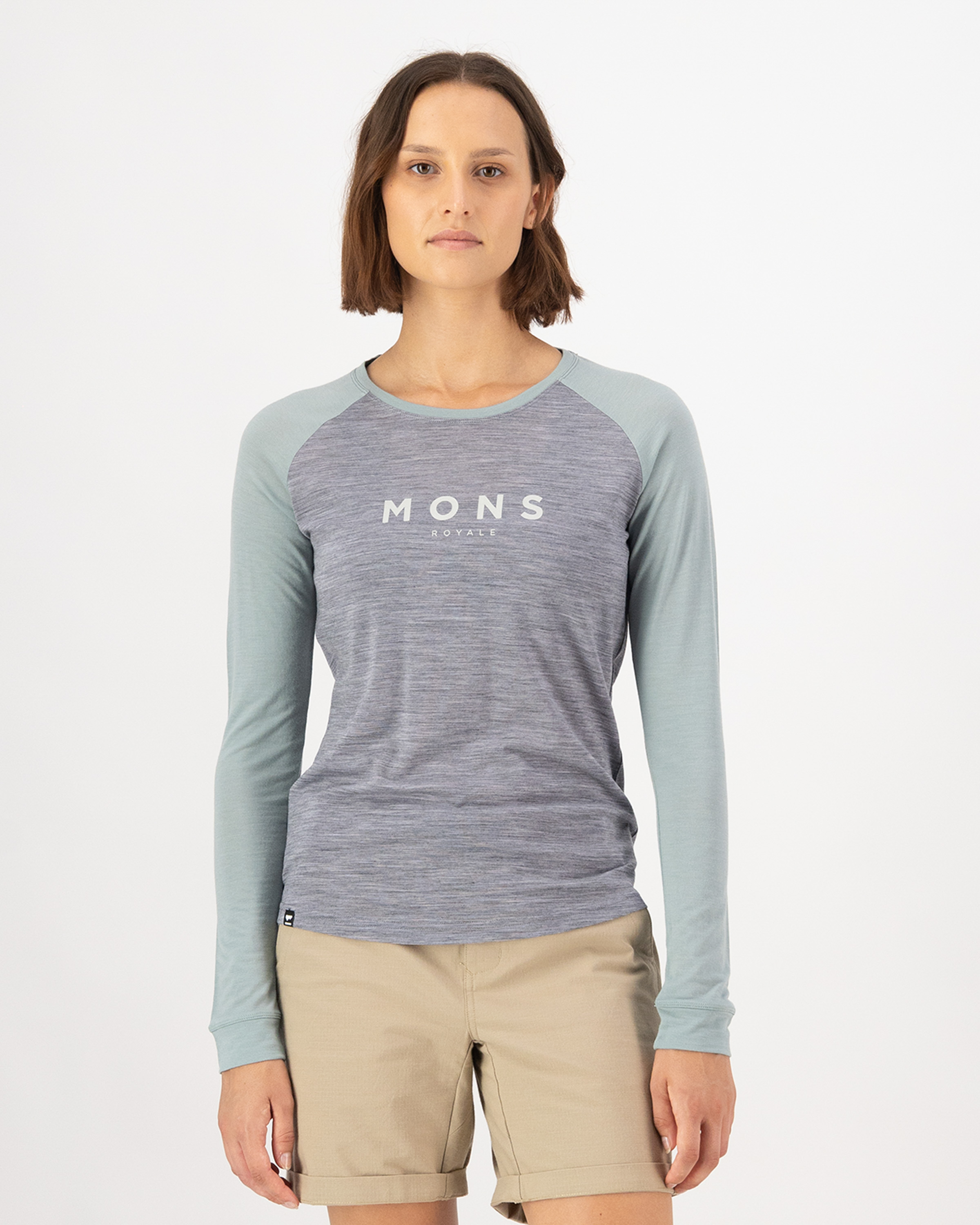 700829 100498 1139 885 101 womens icon merino raglan long sleeve grey heather dew