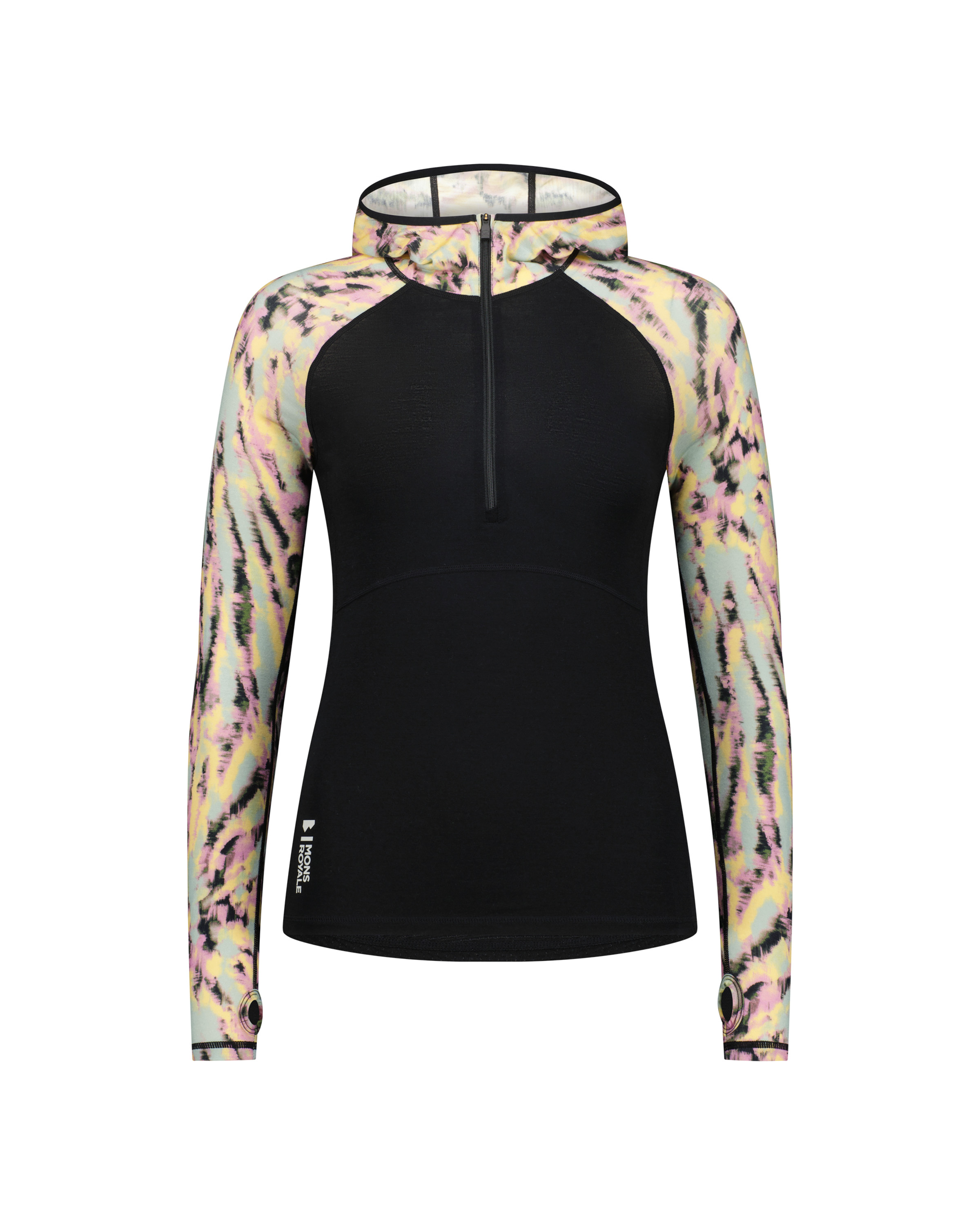 701153 100028 2165 882 201 womens bella merino long sleeve hood rad things black